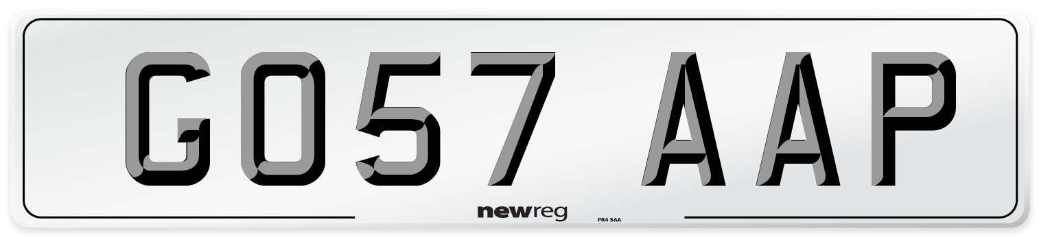 GO57 AAP Number Plate from New Reg
